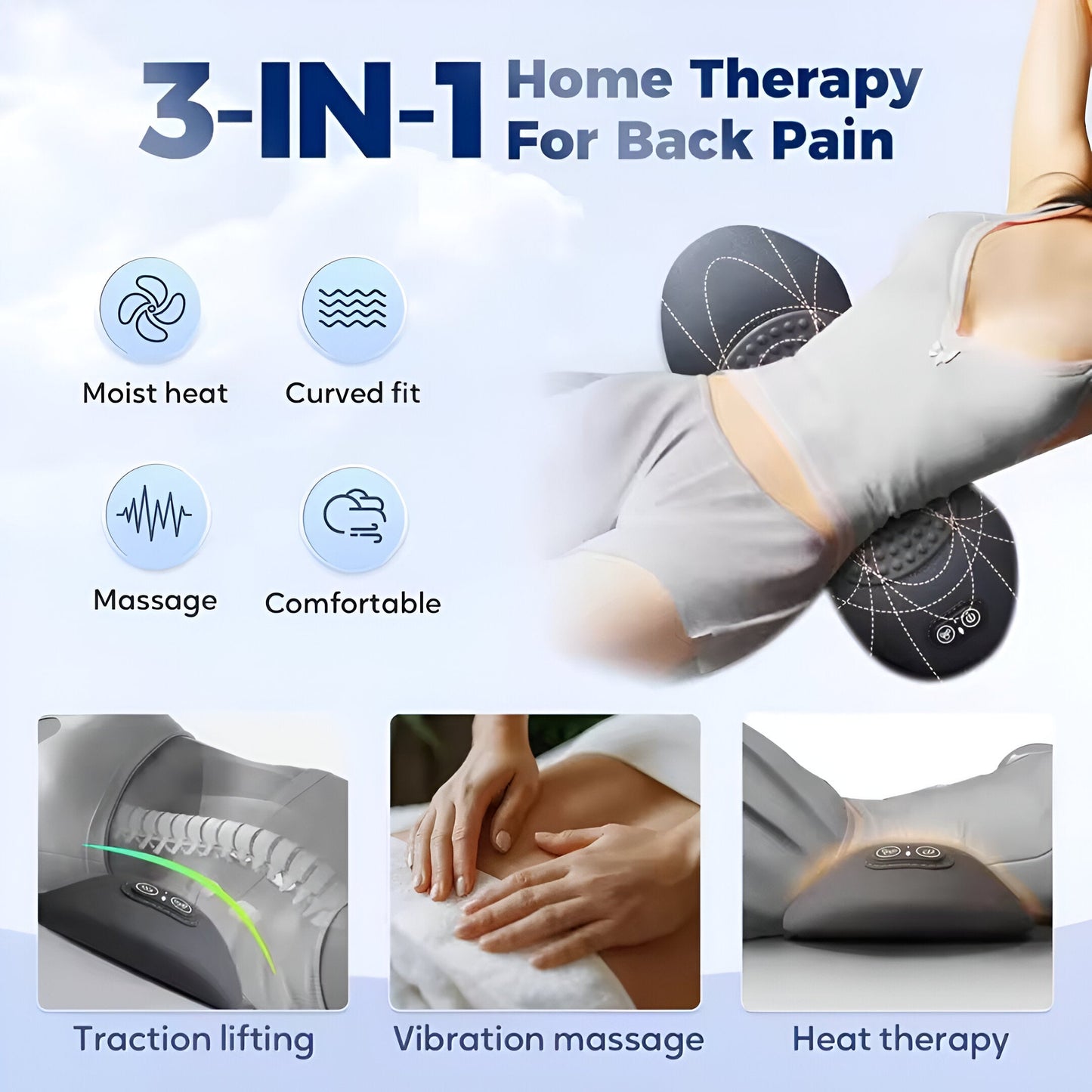 Nu Vibe™ TripleCare 3-in-1 Back Massager